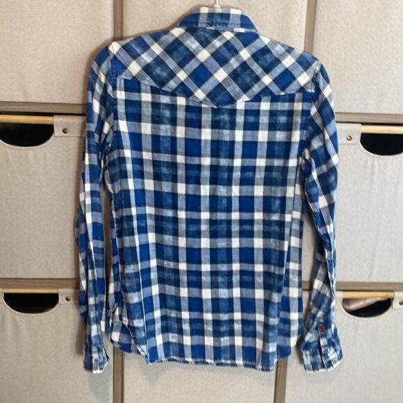 Chip Foster cotton plaid button down - Picture 5 of 5